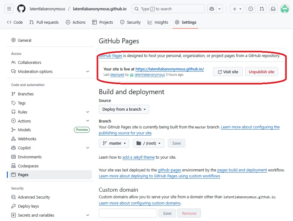 GitHub Pages 활성화